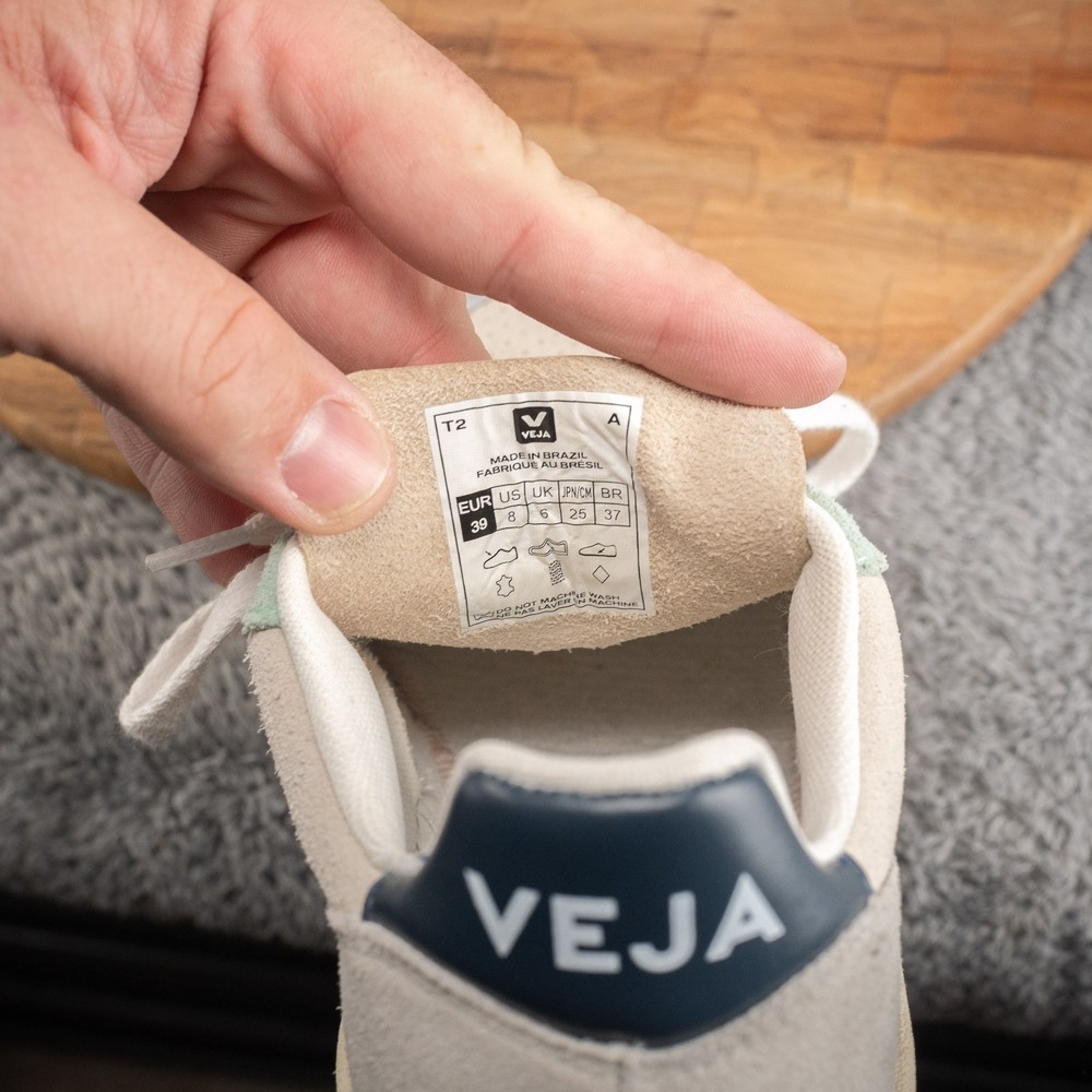 VEJA V-10 Suede Jade Low Women's Sneakers Size 8 US Shoes Lace Up *No Insoles* - Picture 6 of 8